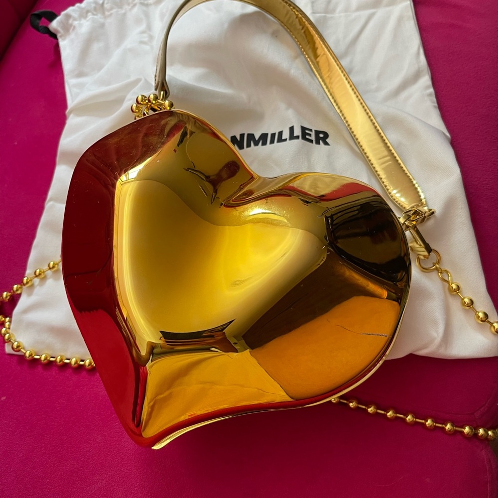 Simon Miller Gold Heart-Shaped Crossbody Bag
